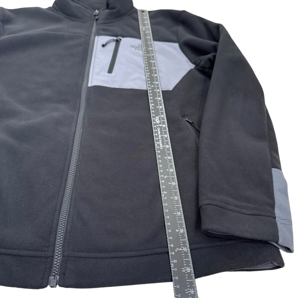 The North Face Mens Fleece Full Zip Jacket Size L Black Outdoor Performance